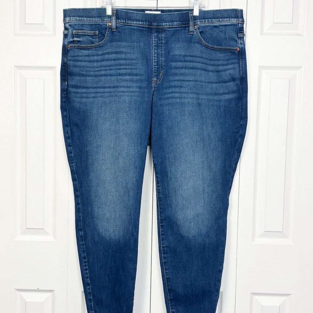 Lane Bryant Blue Denim High-Rise Tighter Tummy Pull-On Jegging Jeans 26